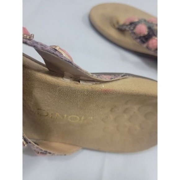 Vionic Women Size 6 Rest Eve II Thong Sandals Animal Print Jeweled Slip On Comfy - Picture 9 of 9